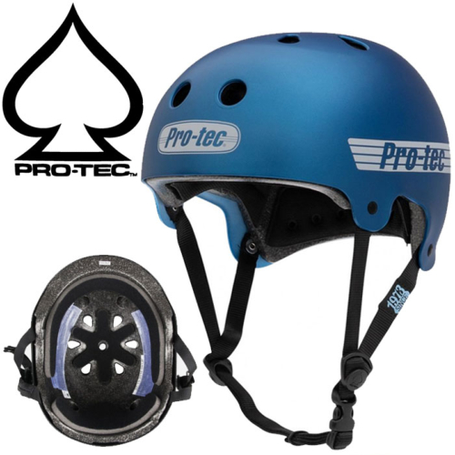 Casque de protection Pro-Tec Old School Cert Matte Metallic Blue M ADULT