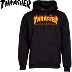 Sweat-shirt à capuche Thrasher Flame Logo Black