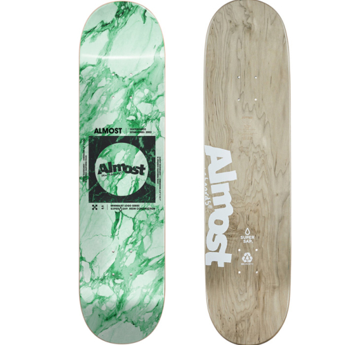 ALMOST DECK MINIMAL MARBLE SUPER SAP R7 LT GREEN 8.25 X 32.1