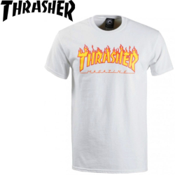 Tee-shirt Thrasher White Flame logo