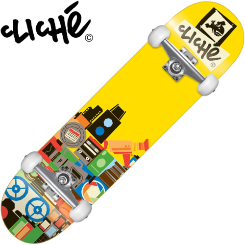 Skateboard complet Cliché DOCUMENT YELLOW 8"
