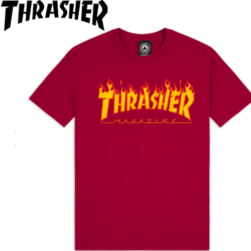 Tee-shirt Thrasher Flame Logo Cardinal Red