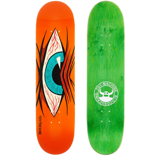 TOY MACHINE DECK MAD EYE ORANGE PP 8.0 X 31.63