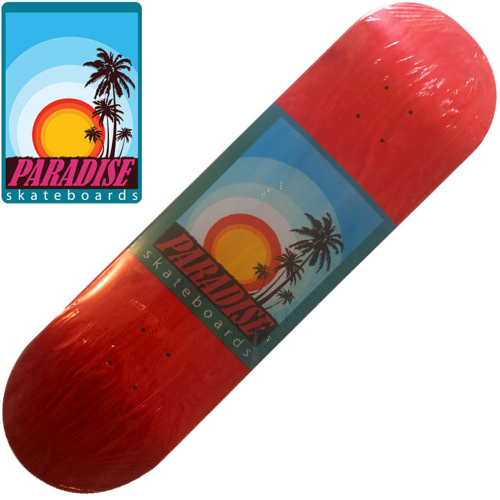 Plateau Paradise Skate Co Logo Series Red 8"