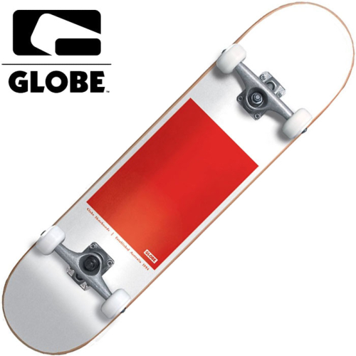 Skateboard complet Globe G0 Block serif white/red 8"