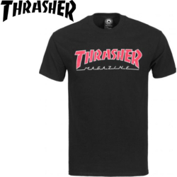 Tee-shirt Thrasher skate magazine Black Outlined