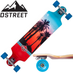Longboard D-Street Dropdown Hawaiian Blue/Red 39.5"