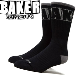 Chaussettes Baker Brand Logo BLACK Grey